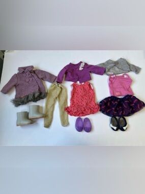 OUR GENERATION girl 18” doll dance and winter outfits lot fits American girl